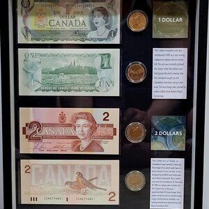 (SOLD) Canada Coins & Banknotes Display Case